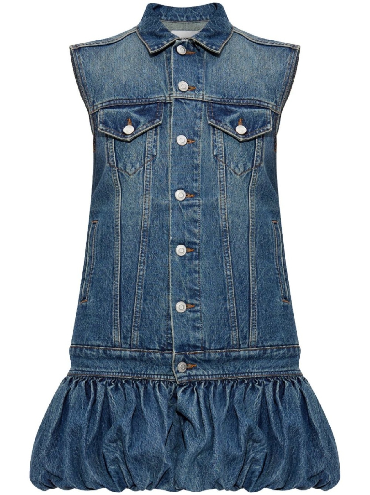 Coperni джинсовое платье мини, синий 
Coperni джинсовое платье мини, синий