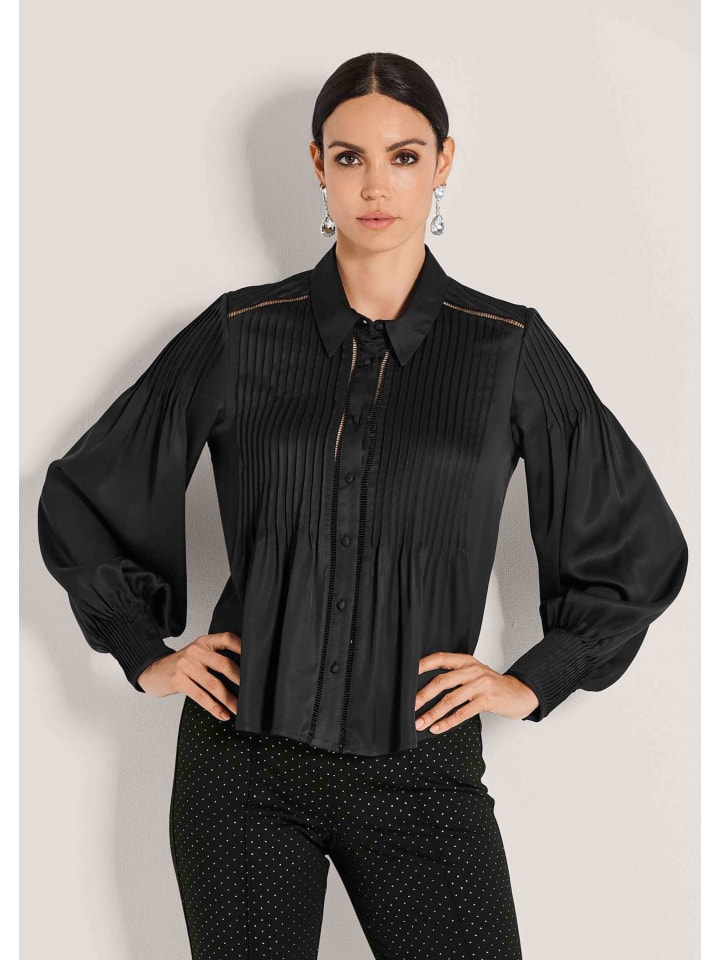 MADELEINE Элегантная вискозная блузка с застежкой на пуговицы, черного цвета
MADELEINE Элегантная вискозная блузка с застежкой на пуговицы, черного цвета