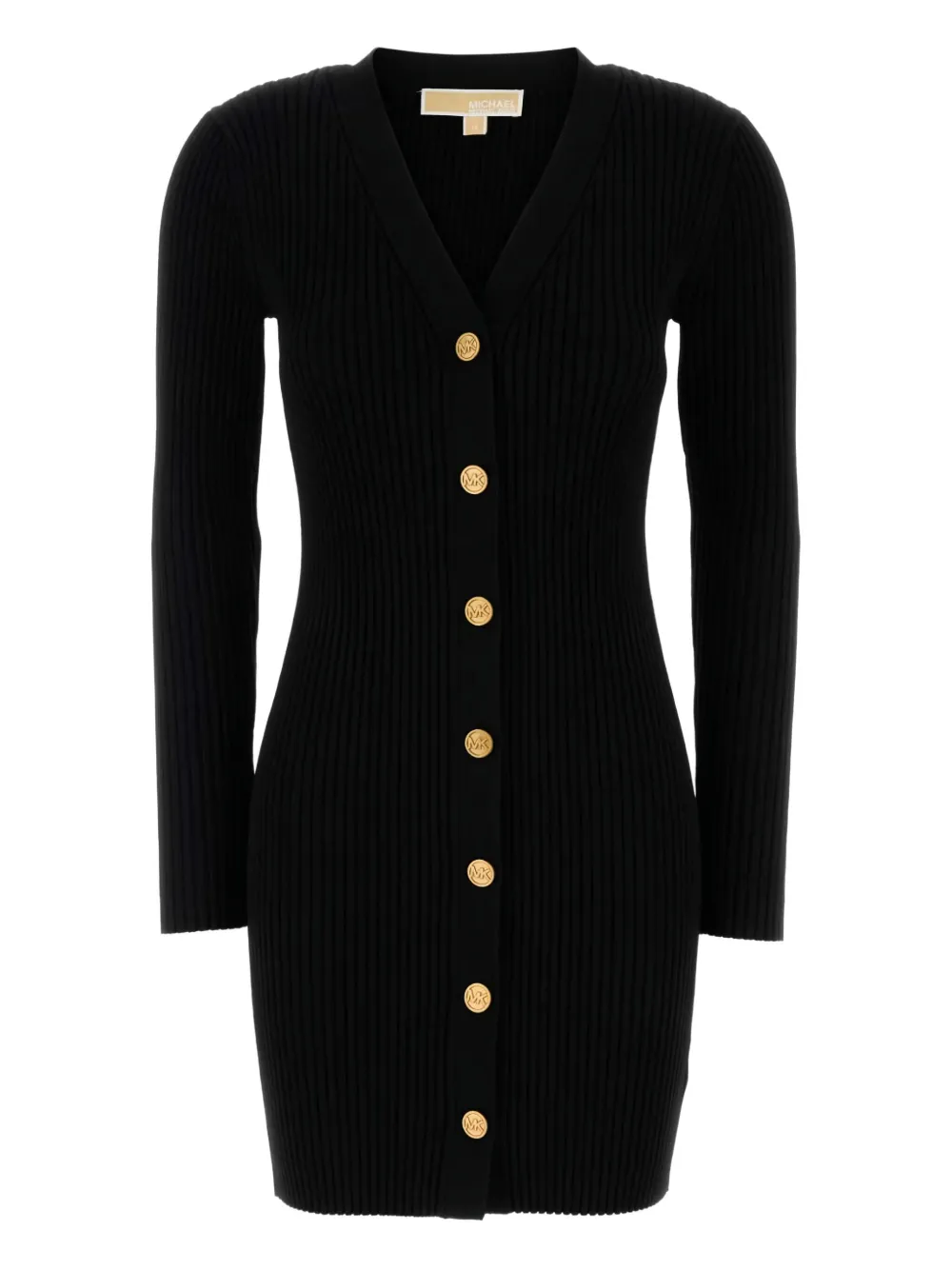 Мини-платье с ребристым лифом и пуговицами спереди Michael Michael Kors, черный
Мини-платье с ребристым лифом и пуговицами спереди Michael Michael Kors, черный
