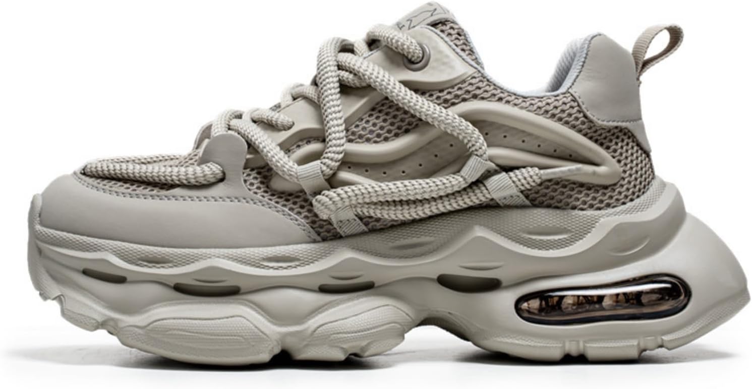 Дышащие сетчатые кроссовки с воздушной подушкой, кожаные, на шнуровке, массивная подошва, повседневные, с нескользящей подошвой, с круглым носком, для вождения, прогулок, тенниса, бега, кроссовки в стиле «папа» Netehadi, серый
Дышащие сетчатые кроссовки с воздушной подушкой, кожаные, на шнуровке, массивная подошва, повседневные, с нескользящей подошвой, с круглым носком, для вождения, прогулок, тенниса, бега, кроссовки в стиле «папа» Netehadi, серый