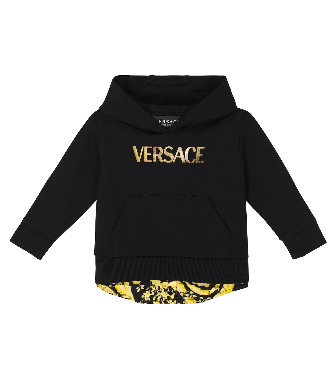 Толстовка с капюшоном из хлопковой смеси с логотипом для малышей Versace Kids, Nero+Oro
Толстовка с капюшоном из хлопковой смеси с логотипом для малышей Versace Kids, Nero+Oro