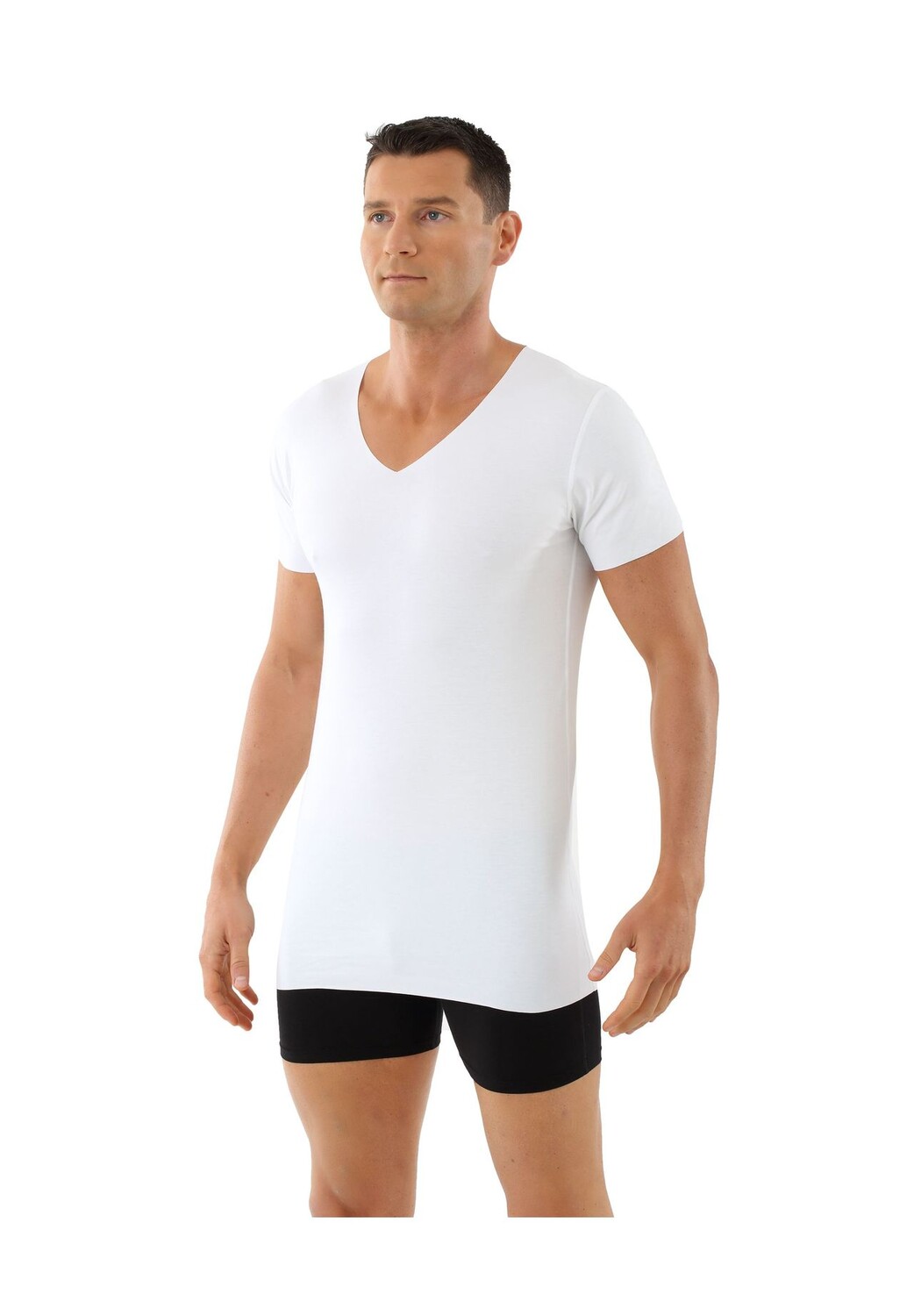 Майка, вырезанная лазером, без подола, V-образный вырез, короткие рукава Albertkreuz
Майка, вырезанная лазером, без подола, V-образный вырез, короткие рукава Albertkreuz