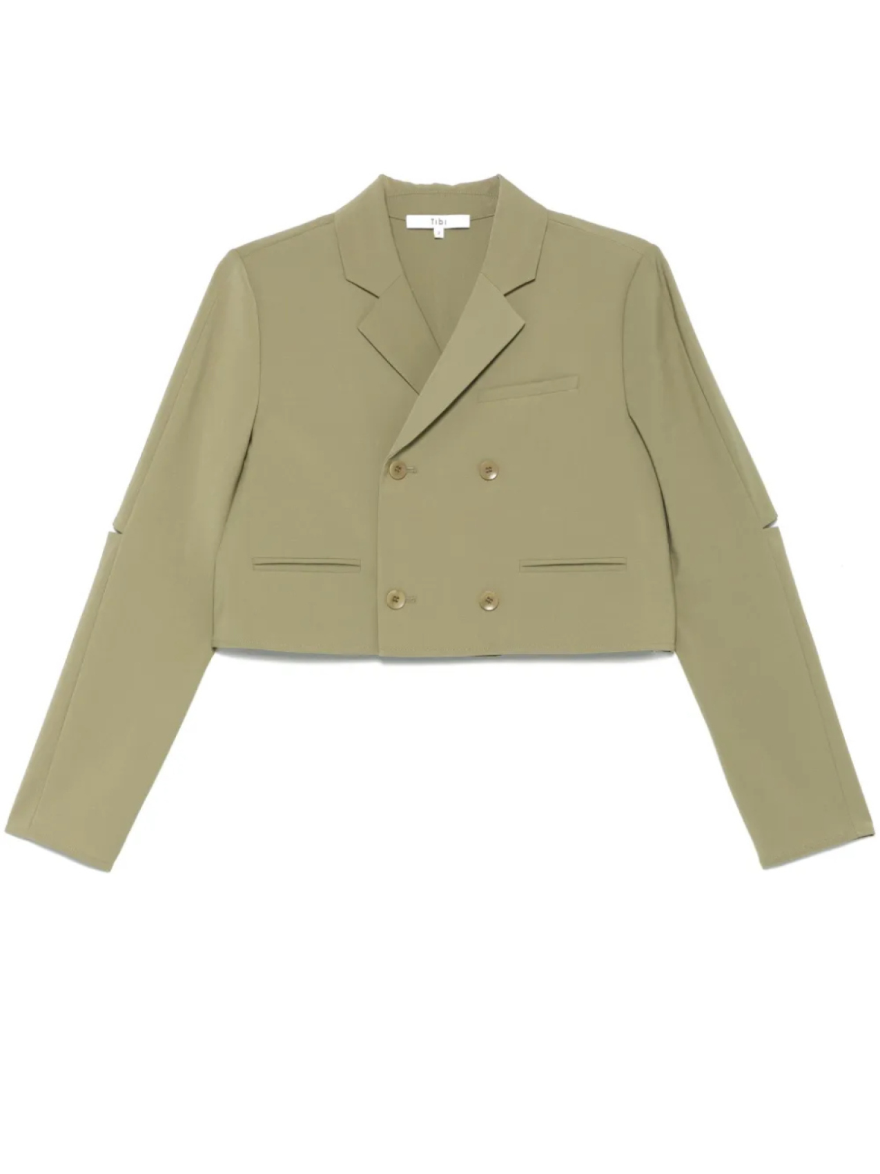 Tibi укороченный двубортный пиджак, зеленый
Tibi укороченный двубортный пиджак, зеленый
