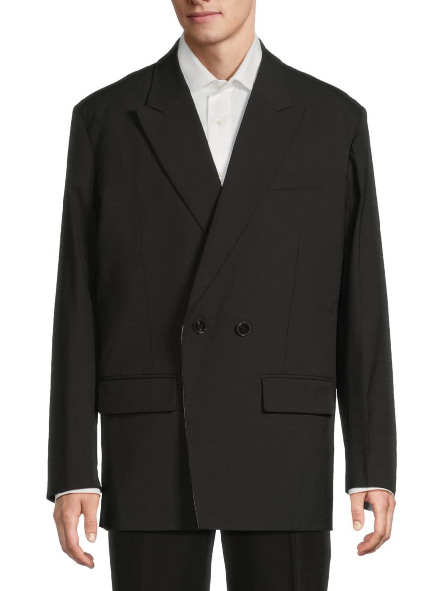 Двубортный пиджак современного кроя из смесовой шерсти Valentino, цвет Nero
Двубортный пиджак современного кроя из смесовой шерсти Valentino, цвет Nero