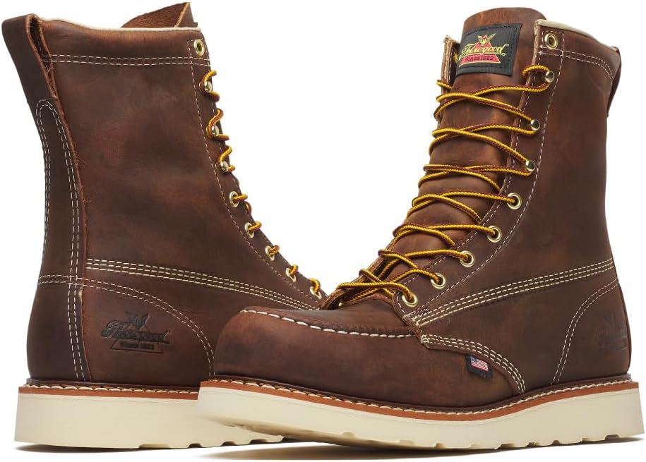 Ботинки Thorogood American Heritage для мужчин с стальным носком, 20 см - из кожи высокого качества с Мок-Тоу, противоскользящей подошвой клиновидной формы и комфортной стелькой; сертифицированы по стандарту EH, Trail Crazyhorse
Ботинки Thorogood American Heritage для мужчин с стальным носком, 20 см - из кожи высокого качества с Мок-Тоу, противоскользящей подошвой клиновидной формы и комфортной стелькой; сертифицированы по стандарту EH, Trail Crazyhorse