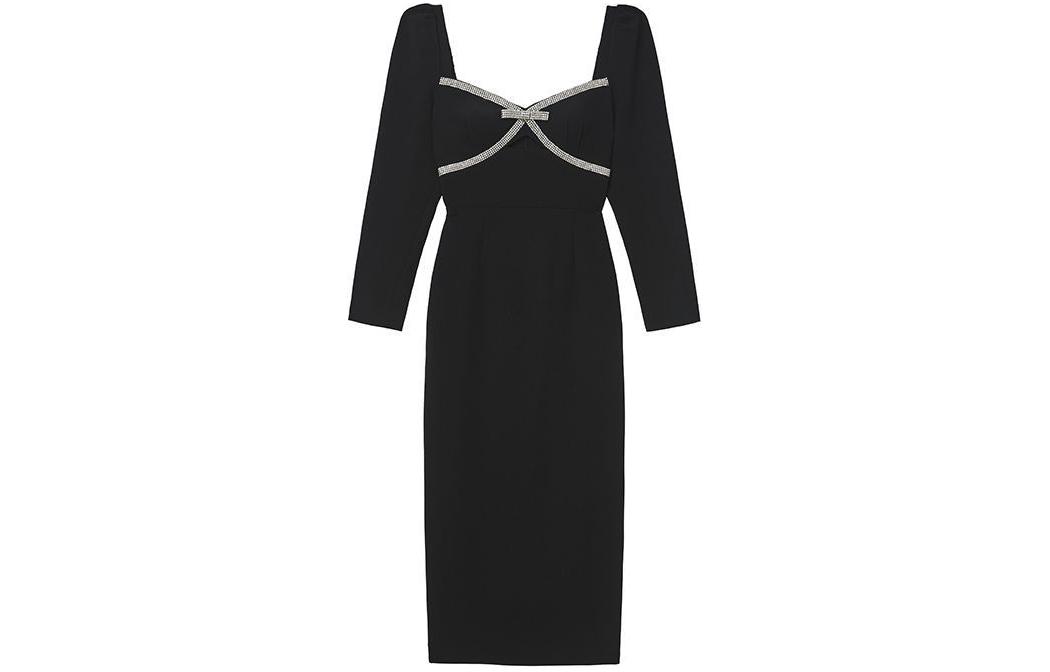 Self-portrait Женское классическое черное платье с длинными рукавами Self Portrait
Self-portrait Женское классическое черное платье с длинными рукавами Self Portrait