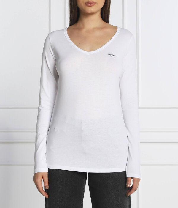 Лонгслив женский Pepe Jeans London хлопковый с V-образным вырезом, белый
Лонгслив женский Pepe Jeans London хлопковый с V-образным вырезом, белый