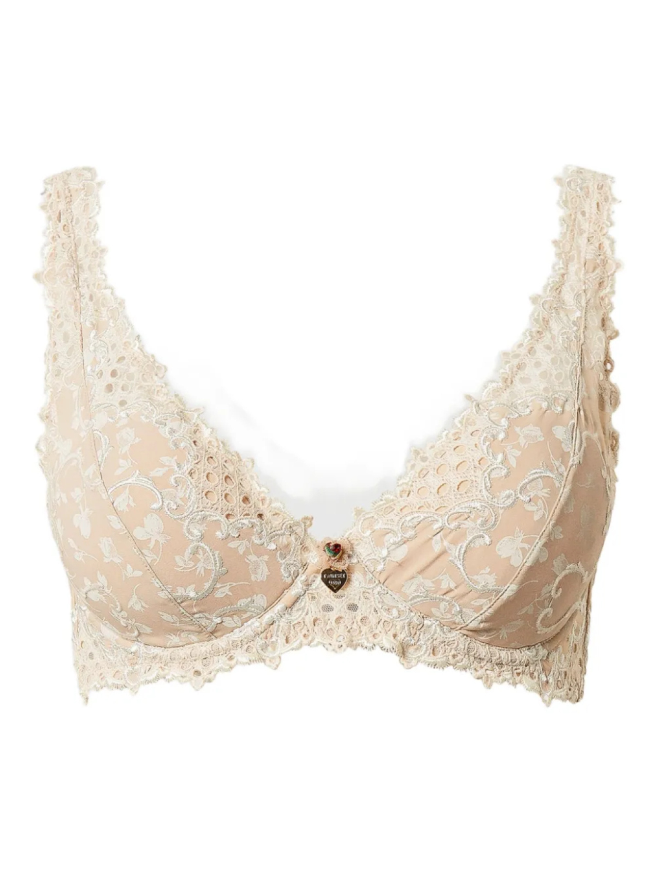 Бюстгальтер-бралетт с вышитым кружевом TWINSET, нейтральный
Бюстгальтер-бралетт с вышитым кружевом TWINSET, нейтральный
