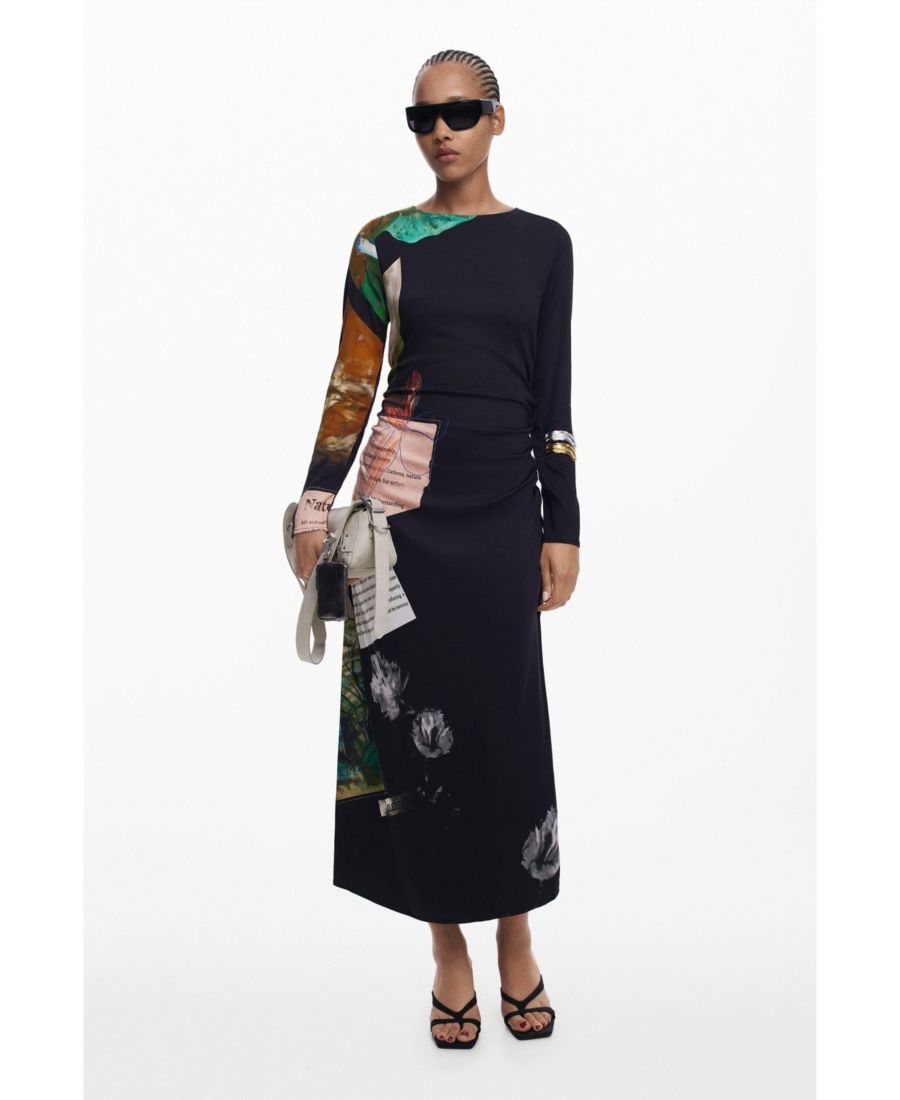 Асимметричное платье в стиле женского коллажа Desigual, Black
Асимметричное платье в стиле женского коллажа Desigual, Black