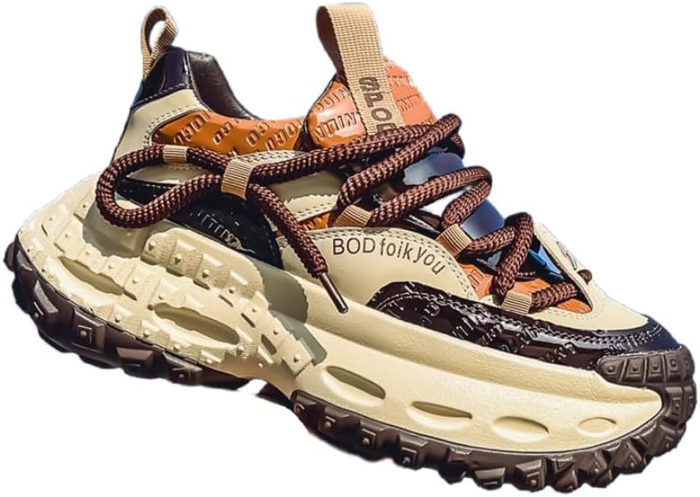 Мужские стильные спортивные кроссовки с толстой подошвой, комфортной стелькой и прочной противоскользящей подошвой Hoalox, коричневый
Мужские стильные спортивные кроссовки с толстой подошвой, комфортной стелькой и прочной противоскользящей подошвой Hoalox, коричневый