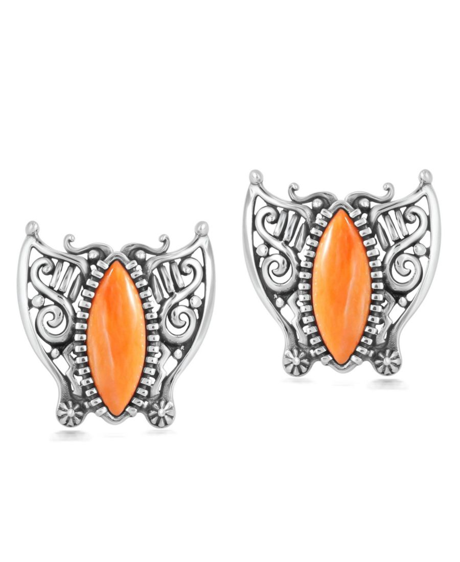 Серьги-гвоздики из стерлингового серебра в виде оранжевой бабочки-устрицы American West Jewelry, No Color
Серьги-гвоздики из стерлингового серебра в виде оранжевой бабочки-устрицы American West Jewelry, No Color