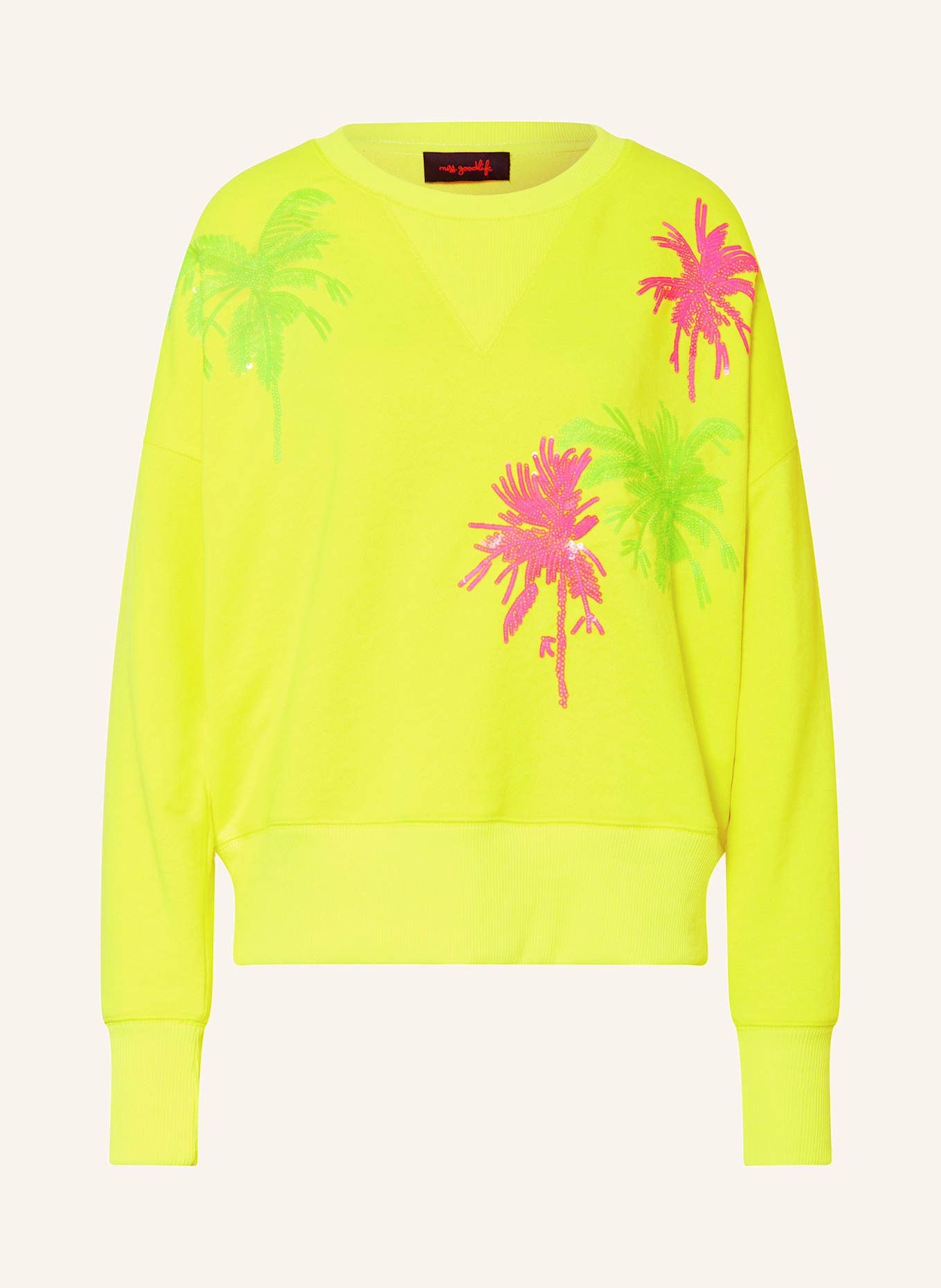 Свитшот с пайетками Miss Goodlife, желтый
Свитшот с пайетками Miss Goodlife, желтый