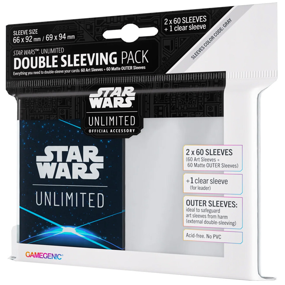 Аксессуары Gamegenic Star Wars Unlimited Double Sleeving Pack: Space Blue
Аксессуары Gamegenic Star Wars Unlimited Double Sleeving Pack: Space Blue