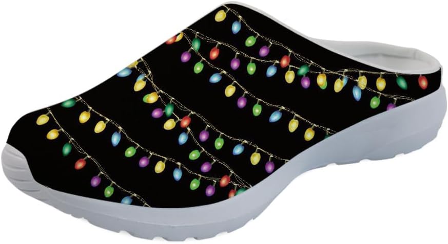 GLENLCWE Милые мужские сабо с коровьим принтом, женские прогулочные мюли, кроссовки, сетчатые мягкие садовые сабо, легкая водная обувь, Christmas Lights
GLENLCWE Милые мужские сабо с коровьим принтом, женские прогулочные мюли, кроссовки, сетчатые мягкие садовые сабо, легкая водная обувь, Christmas Lights