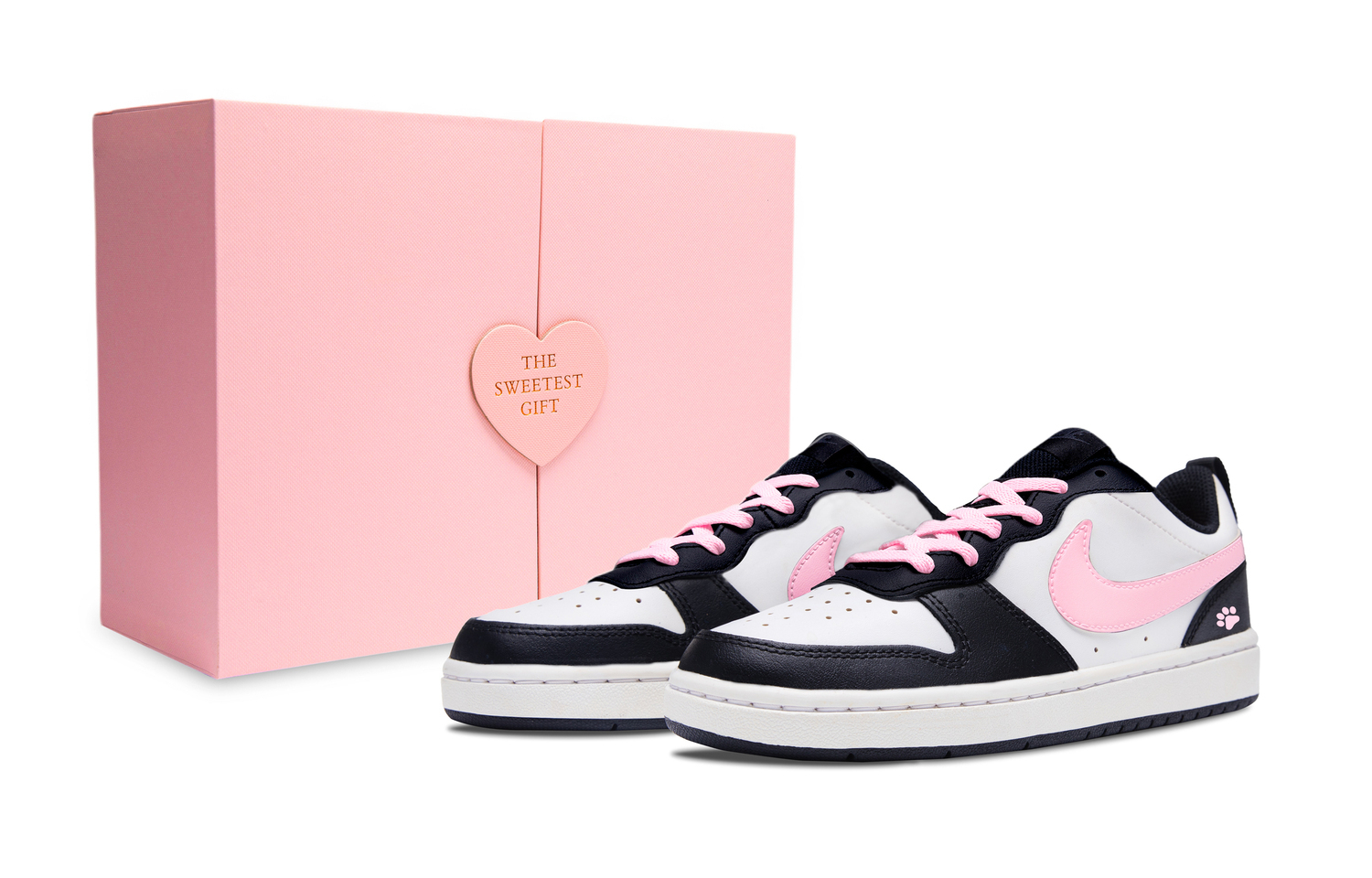 Nike Court Borough Box, Cat Paw Slip Resistant Low top детские скейтборд кроссовки Black Pink White Kids'
Nike Court Borough Box, Cat Paw Slip Resistant Low top детские скейтборд кроссовки Black Pink White Kids'