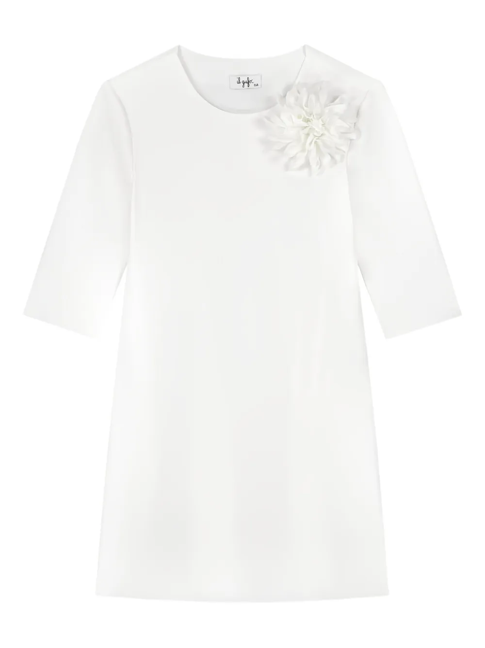 Платье с цветочной аппликацией Il Gufo, белый
Платье с цветочной аппликацией Il Gufo, белый