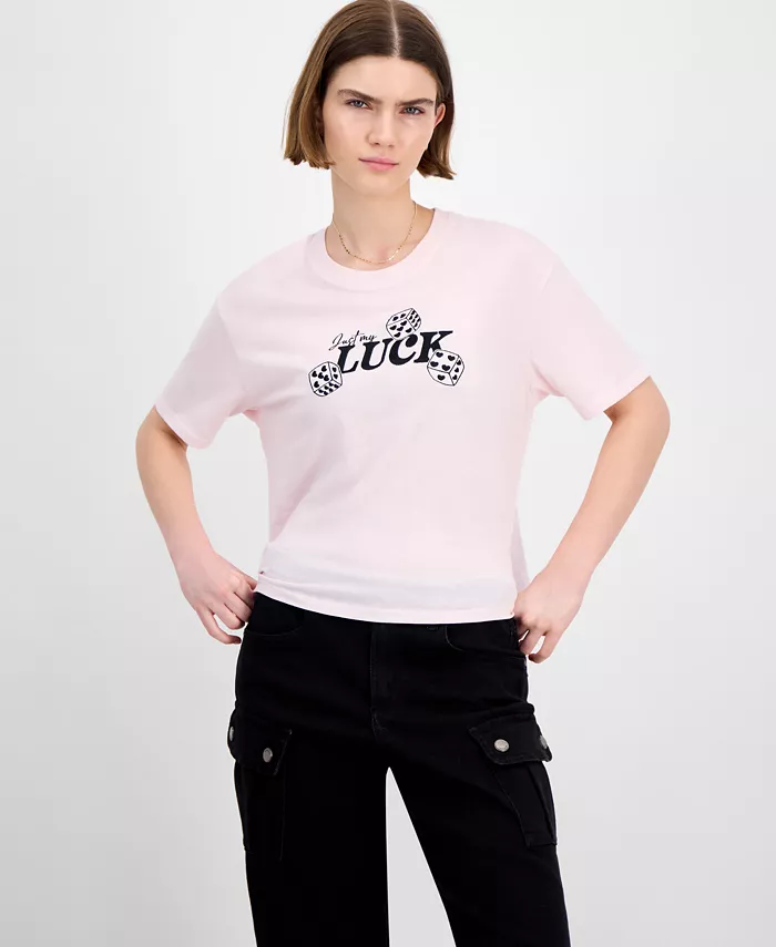 Укороченная футболка с вышивкой «Удача» для юниоров Rebellious One, розовый
Укороченная футболка с вышивкой «Удача» для юниоров Rebellious One, розовый