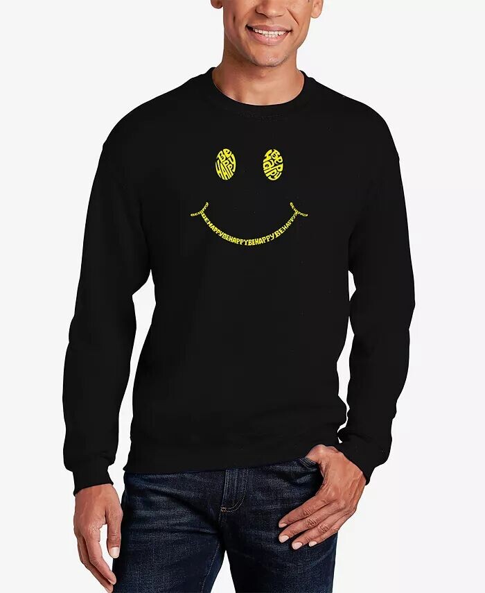 Мужская толстовка Be Happy Smiley Face Word Art с круглым вырезом LA Pop Art, черный
Мужская толстовка Be Happy Smiley Face Word Art с круглым вырезом LA Pop Art, черный