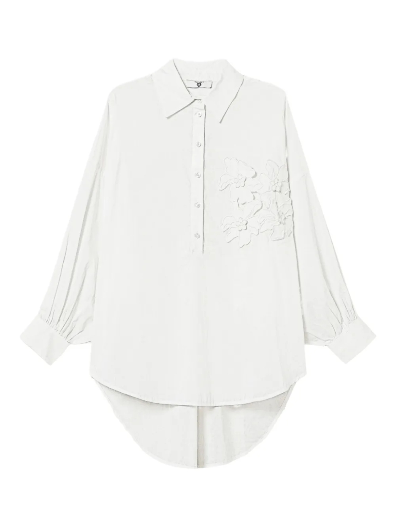 Рубашка с цветочной аппликацией TWINSET, белый
Рубашка с цветочной аппликацией TWINSET, белый