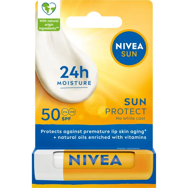 Питательная помада с spf50, 4,8 г Nivea Sun protect
Питательная помада с spf50, 4,8 г Nivea Sun protect