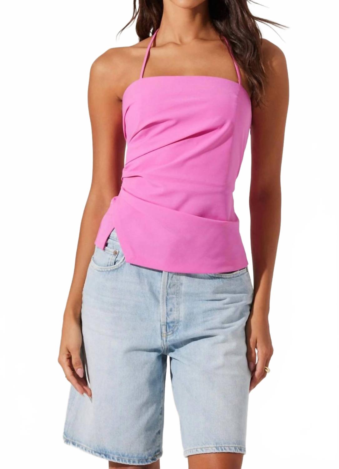 ASTR Топ с завязками на шее Mel, розовый
ASTR Топ с завязками на шее Mel, розовый