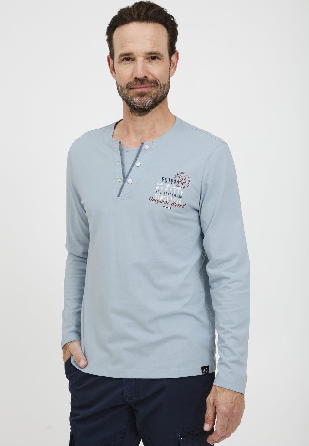 Топ с длинными рукавами FQROLF FQ1924, Светло-синий 
Топ с длинными рукавами FQROLF FQ1924, Светло-синий