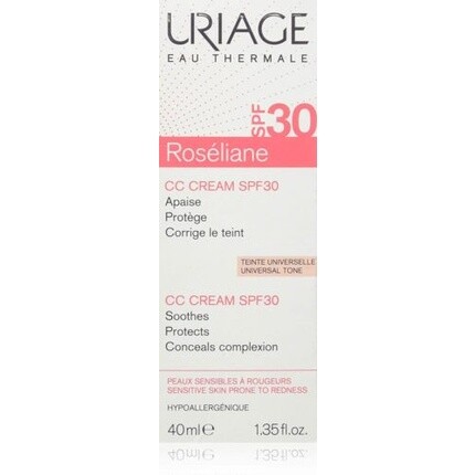 Roseliane SPF 30 Универсальный тональный CC-крем Нормальный увлажняющий 40 мл Uriage
Roseliane SPF 30 Универсальный тональный CC-крем Нормальный увлажняющий 40 мл Uriage