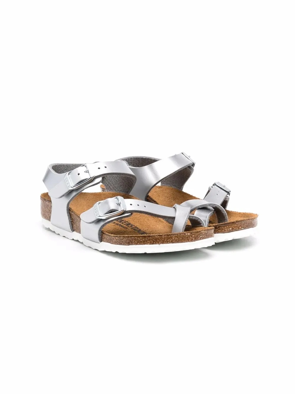 Сандалии Taormina с эффектом металлик Birkenstock Kids, серебряный
Сандалии Taormina с эффектом металлик Birkenstock Kids, серебряный