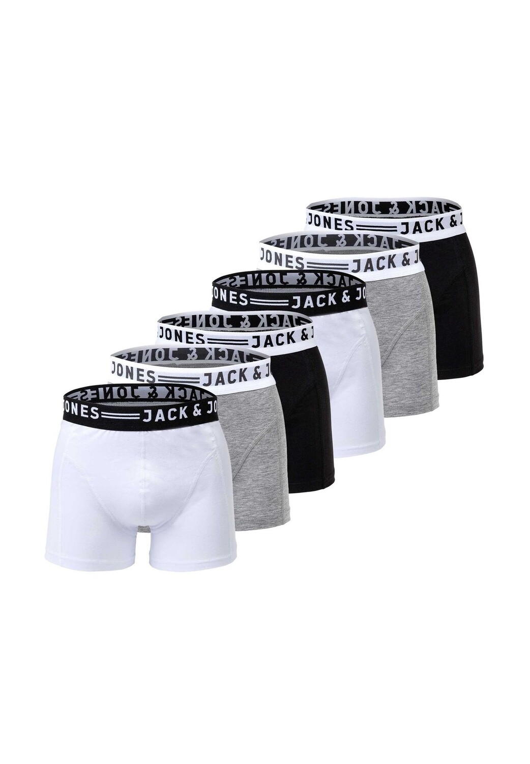 Мужские боксеры, 6 шт. - SENSE TRUNKS, хлопок стрейч JACK & JONES, цвет Schwarz Grau
Мужские боксеры, 6 шт. - SENSE TRUNKS, хлопок стрейч JACK & JONES, цвет Schwarz Grau