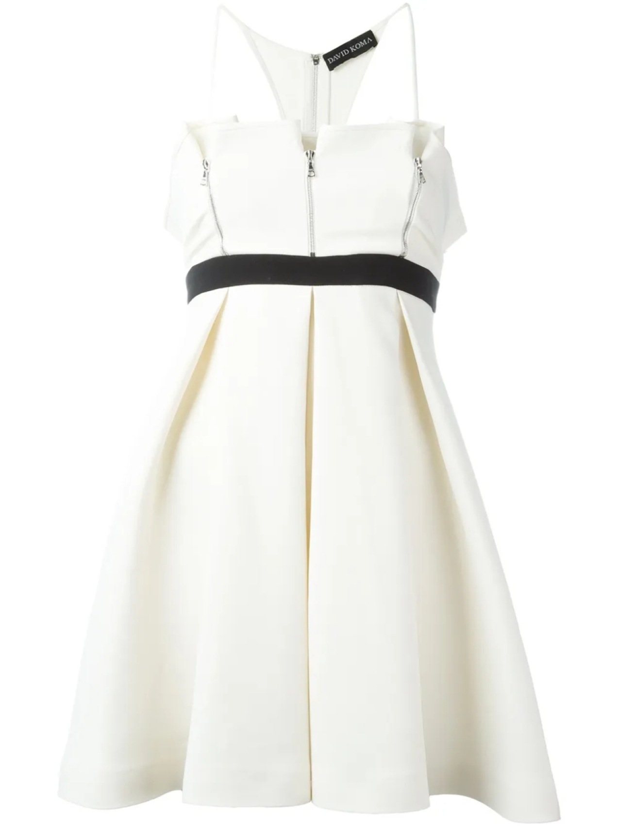 David Koma платье с контрастным поясом, белый
David Koma платье с контрастным поясом, белый