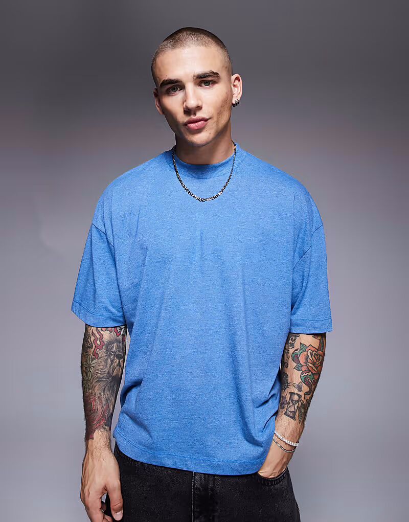 Футболка свободного кроя ASOS DESIGN свободного кроя с заниженной линией плеч, насыщенного синего меланжевого цвета 
Футболка свободного кроя ASOS DESIGN свободного кроя с заниженной линией плеч, насыщенного синего меланжевого цвета