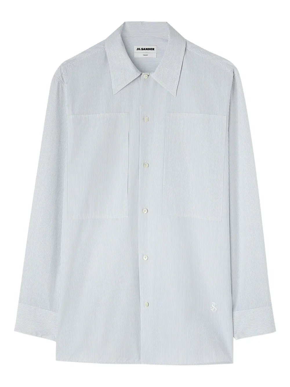 Рубашка в полоску Jil Sander, синий 
Рубашка в полоску Jil Sander, синий
