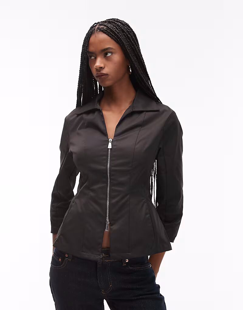 Рубашка гарлем на молнии черного цвета Laagam
Рубашка гарлем на молнии черного цвета Laagam