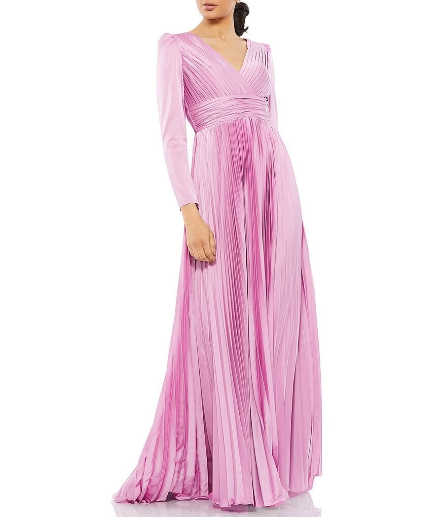 Mac Duggal Surplice Плиссированное платье А-силуэта с V-образным вырезом и рукавами 3/4, розовый
Mac Duggal Surplice Плиссированное платье А-силуэта с V-образным вырезом и рукавами 3/4, розовый