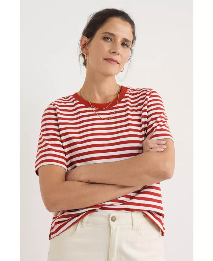 Женская футболка Copseland в полоску Seasalt Cornwall, оранжевый 
Женская футболка Copseland в полоску Seasalt Cornwall, оранжевый