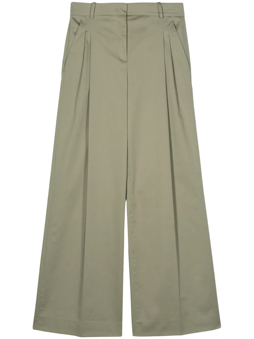 Поплиновые брюки широкого кроя Kiton, зеленый
Поплиновые брюки широкого кроя Kiton, зеленый