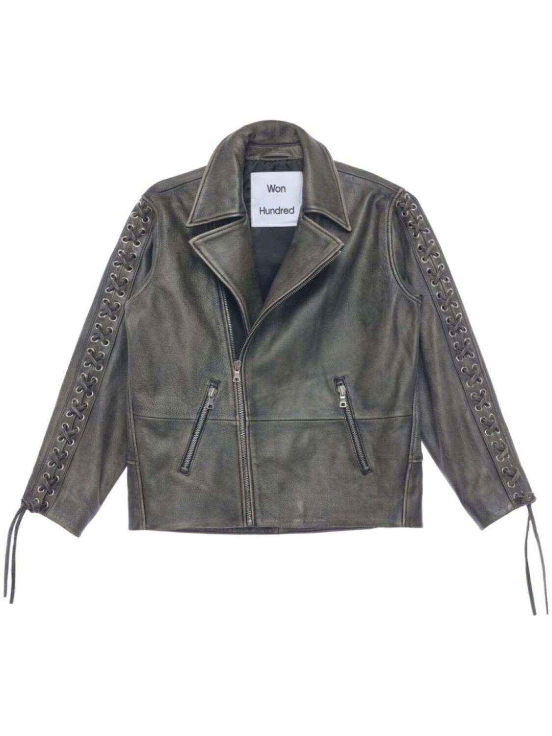 Won Hundred байкерская куртка со шнуровкой, черный
Won Hundred байкерская куртка со шнуровкой, черный
