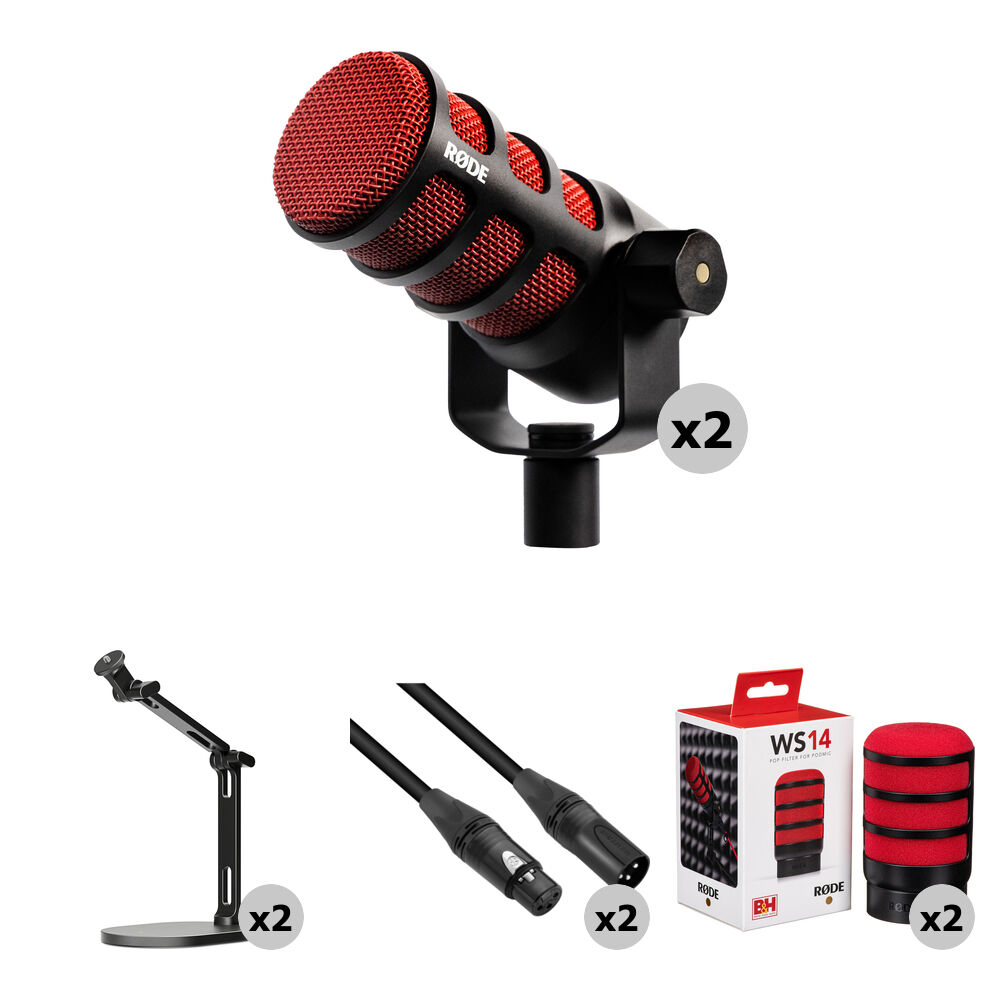 Динамический микрофон RODE PodMic 2-Person Podcasting Microphone Kit with Desktop Arms
Динамический микрофон RODE PodMic 2-Person Podcasting Microphone Kit with Desktop Arms