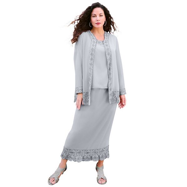 Женский сет с бисерной юбкой plus size Roaman'S, Silver Shimmer
Женский сет с бисерной юбкой plus size Roaman'S, Silver Shimmer