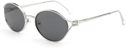 Ретро-солнцезащитные очки в металлической оправе овальной формы для женщин и мужчин, для вождения, с маленькими солнцезащитными линзами, защита от УФ-излучения UV400 MTZJH, Silver Sun
Ретро-солнцезащитные очки в металлической оправе овальной формы для женщин и мужчин, для вождения, с маленькими солнцезащитными линзами, защита от УФ-излучения UV400 MTZJH, Silver Sun