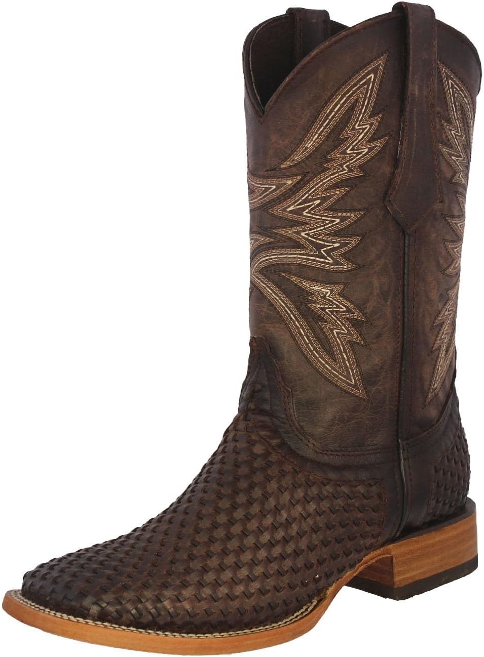 Мужские коричневые ковбойские сапоги Texas Legacy с плетеной кожей и квадратным носком
Мужские коричневые ковбойские сапоги Texas Legacy с плетеной кожей и квадратным носком