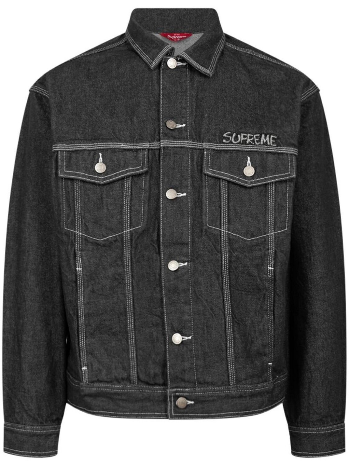 Supreme джинсовая куртка из коллаборации с Smurfs, черный
Supreme джинсовая куртка из коллаборации с Smurfs, черный