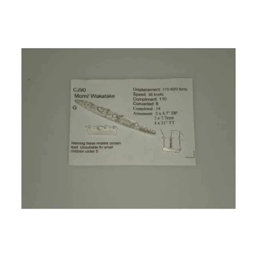 Моми/Разрушитель Вакатаке, Figurehead Ships - WWII Coastal Forces - Japanese (1:1250) (Noble Miniatures)
Моми/Разрушитель Вакатаке, Figurehead Ships - WWII Coastal Forces - Japanese (1:1250) (Noble Miniatures)