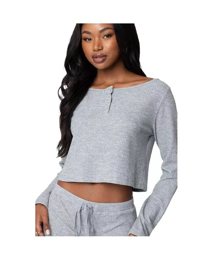 Женский укороченный вафельный топ Teddy Edikted, серый
Женский укороченный вафельный топ Teddy Edikted, серый