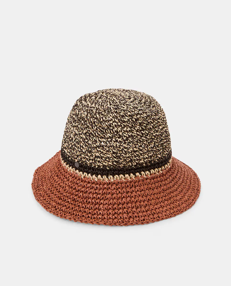 Женская шапка с полосатым принтом Jo & Mr. Joe, коричневый 
Женская шапка с полосатым принтом Jo & Mr. Joe, коричневый