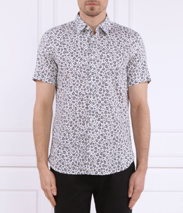 Рубашка мужская Boss с узором и короткими рукавами, белый
Рубашка мужская Boss с узором и короткими рукавами, белый