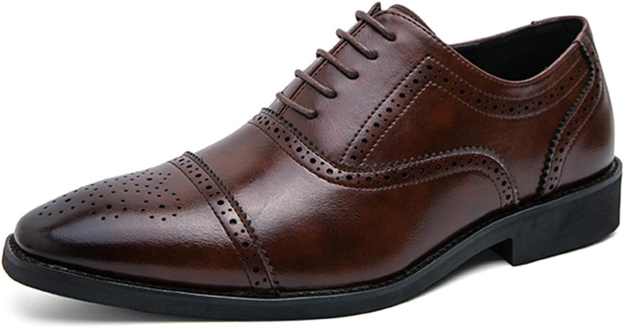 Мужские оксфорды классические туфли на шнуровке с нескользящей подошвой, броги с щкой, деловые свадебные туфли Kyoescai, коричневый
Мужские оксфорды классические туфли на шнуровке с нескользящей подошвой, броги с щкой, деловые свадебные туфли Kyoescai, коричневый