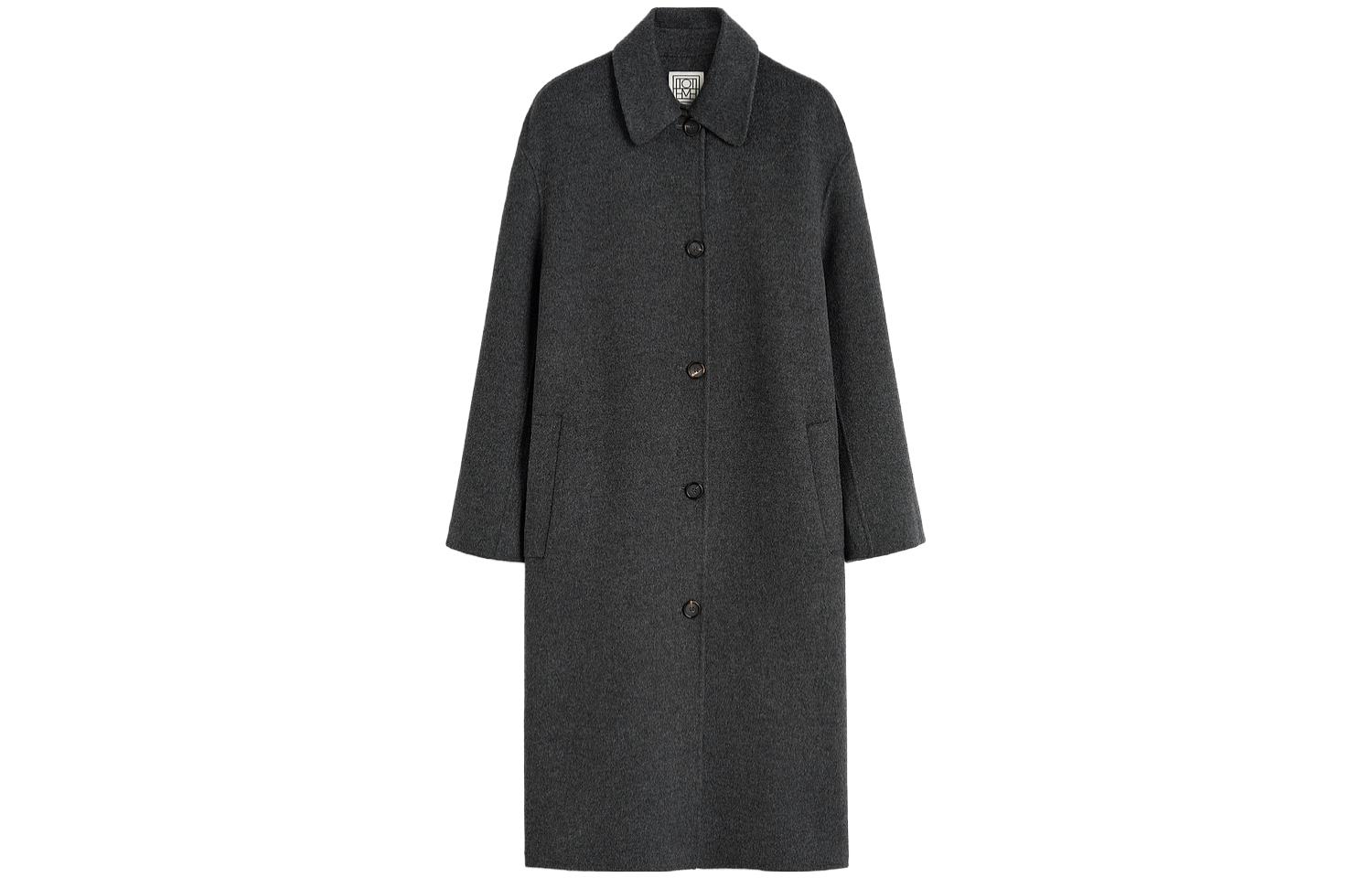 TOTEME Однобортное шерстяное пальто, Heather Gray
TOTEME Однобортное шерстяное пальто, Heather Gray