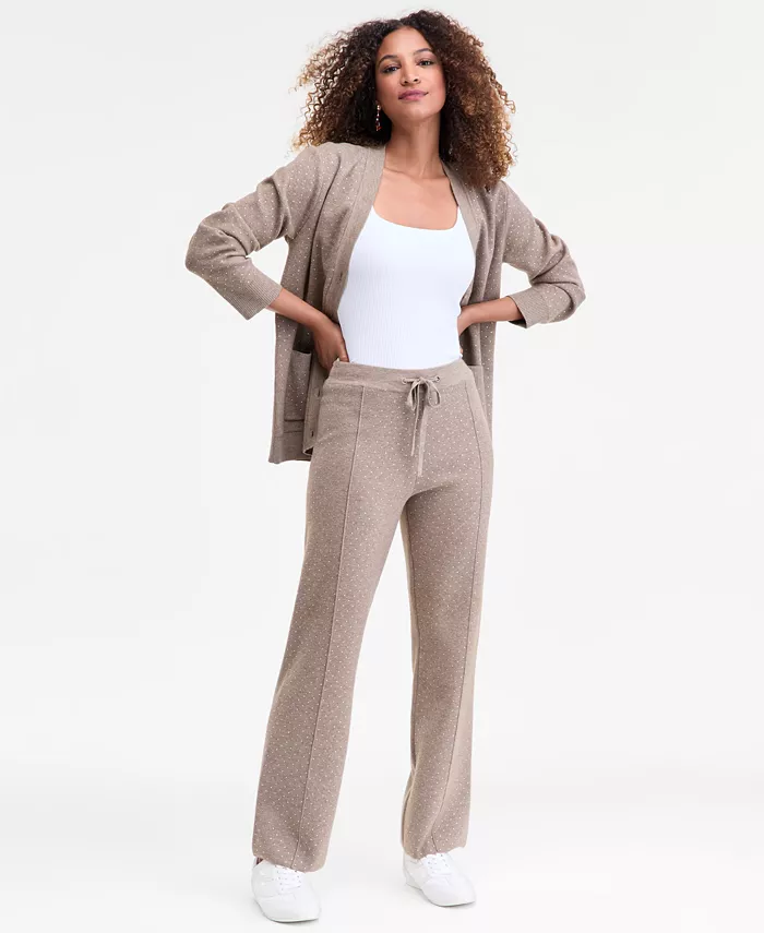 Женские брюки-джоггеры с пайетками и поясом на кулиске I.N.C. International Concepts, загар/бежевый
Женские брюки-джоггеры с пайетками и поясом на кулиске I.N.C. International Concepts, загар/бежевый