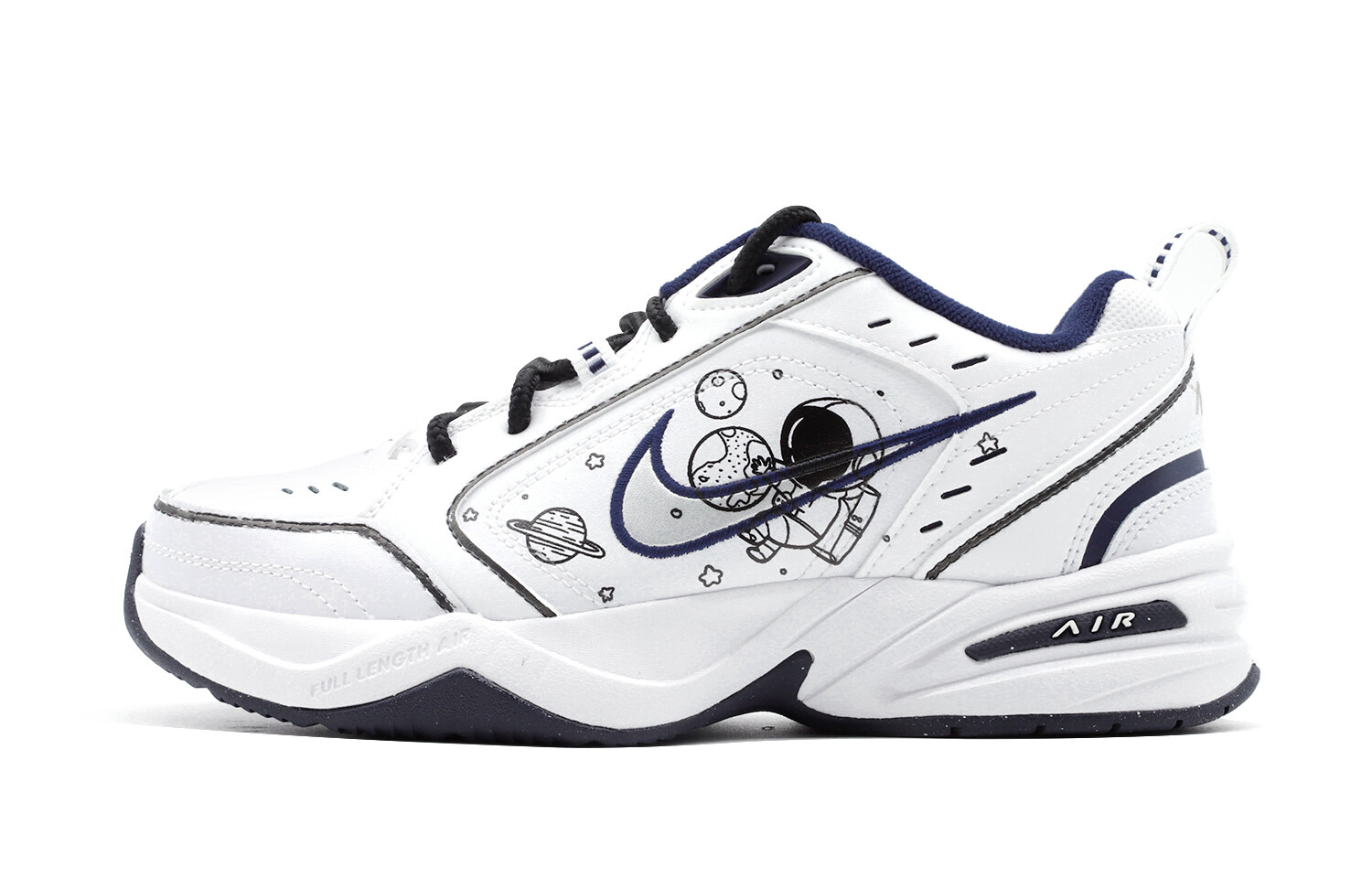 Кастомизированные кроссовки Nike Air Monarch 4 Unisex, синий/белый/черный
Кастомизированные кроссовки Nike Air Monarch 4 Unisex, синий/белый/черный